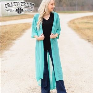 Sheer Teal Duster